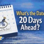 Calendar with the date marked for 20 days from today