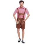 Oktoberfest Lederhosen Outfit Shorts – Beige: Authentic Bavarian Style