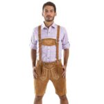 Trachten Short Lederhosen Dark Brown: Authentic Bavarian Tradition
